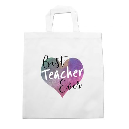 best teacher ever heart tote bag
